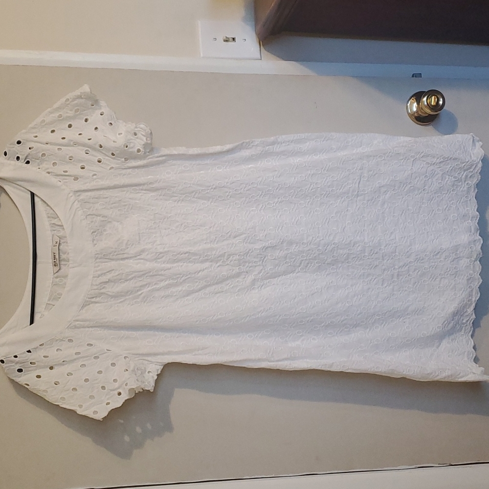 Old Navy White Eyelet Dress Size M